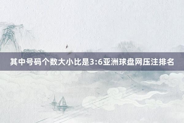 其中号码个数大小比是3:6亚洲球盘网压注排名