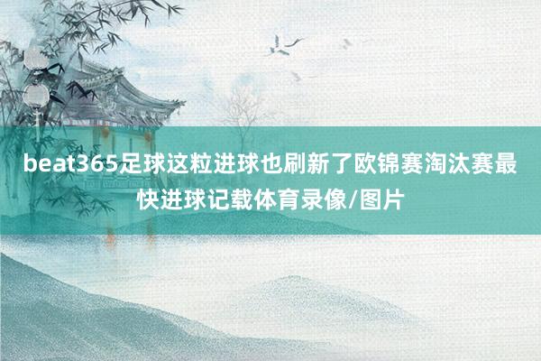 beat365足球这粒进球也刷新了欧锦赛淘汰赛最快进球记载体育录像/图片