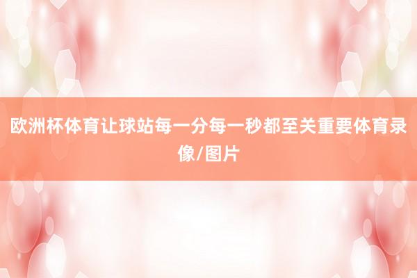 欧洲杯体育让球站每一分每一秒都至关重要体育录像/图片