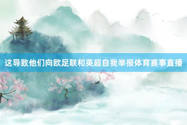 这导致他们向欧足联和英超自我举报体育赛事直播