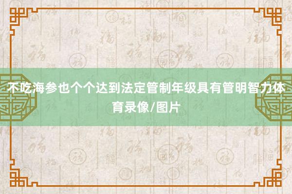 不吃海参也个个达到法定管制年级具有管明智力体育录像/图片