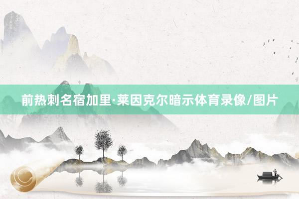 前热刺名宿加里·莱因克尔暗示体育录像/图片