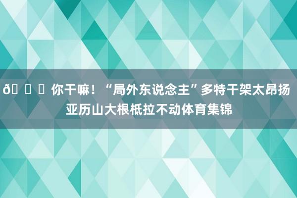 😂你干嘛！“局外东说念主”多特干架太昂扬 亚历山大根柢拉不动体育集锦
