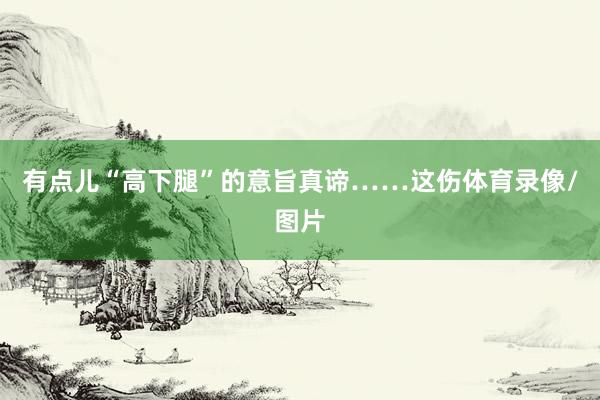 有点儿“高下腿”的意旨真谛……这伤体育录像/图片